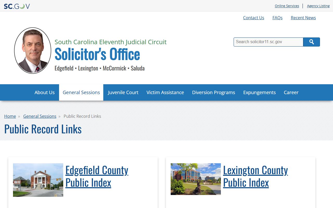 Eleventh Judicial Circuit Solicitor public record links page